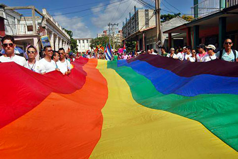 Demonstration mot homofobi på Kuba