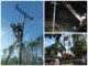 reparation av kraftledningar i Pinar del Río efter orkanen Ian 2022