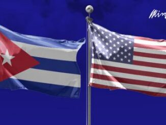 Flaggor Kuba & USA
