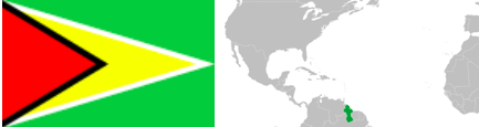 [GENREBILD] Guyana flagga karta