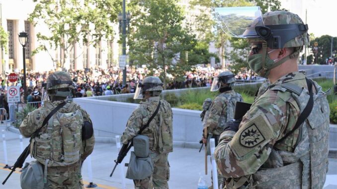 LA, protester, militär, Nationalgarde
