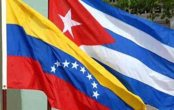 Venezuela Kuba flaggor