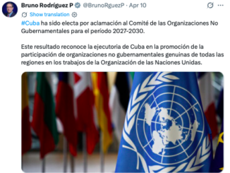 Bruno Rodríguez, X, ECOSOC, NGO